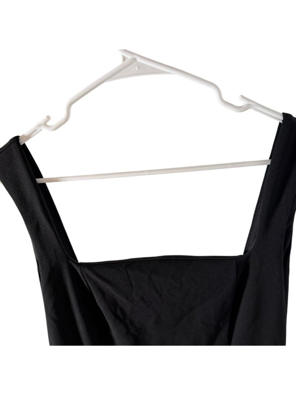 Lulus Inspiring Allure Black Square Neck Column Maxi Dress Women's Size Lg NWT! - Picture 5 of 6
